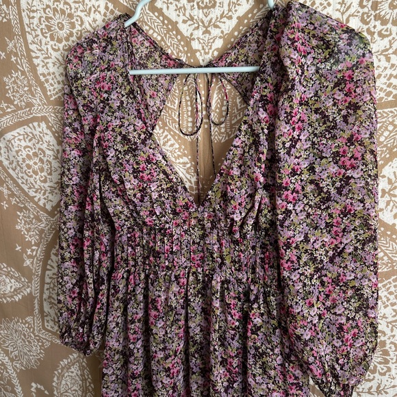 For Love and Lemons Sadie Maxi Dress in Multi Floral - Picture 6 of 11